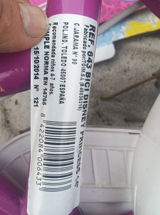Bicicleta de niña 14''