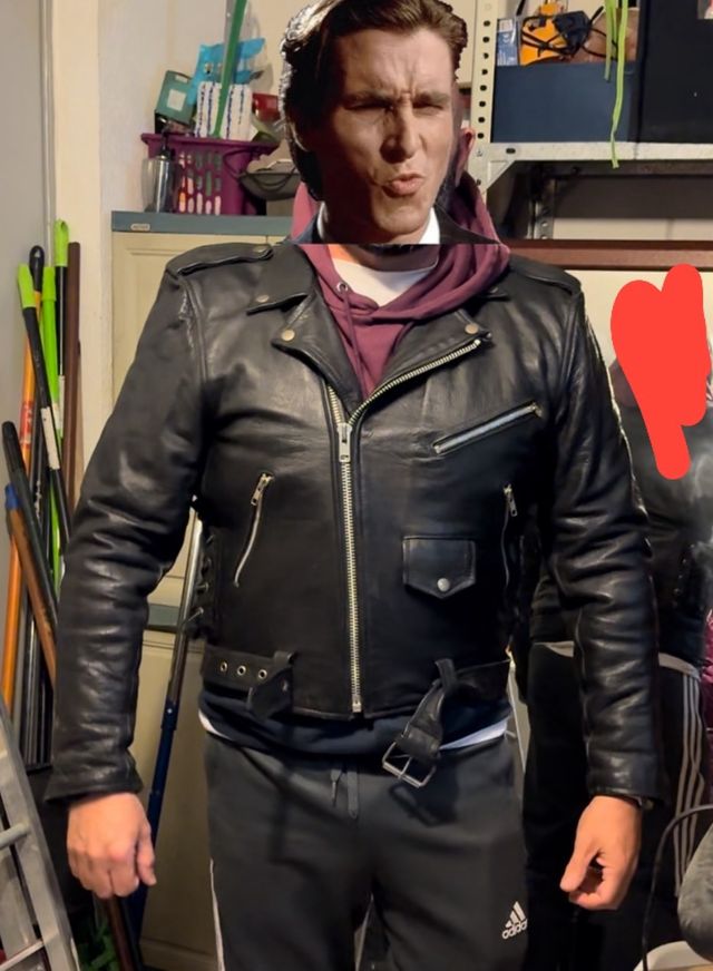 chaqueta motera cuero autentico