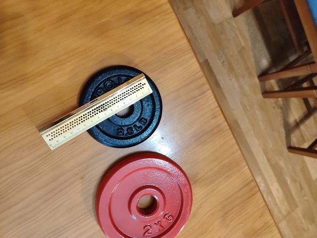 Set de discos mancuernas: 4 x 2 + 4 x 1