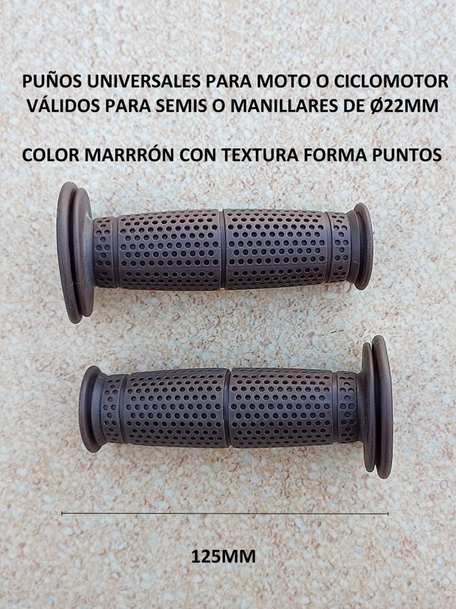 Puños universales nuevos color marrón puntos