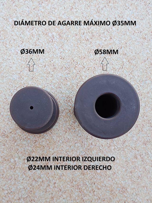 Puños universales nuevos color marrón puntos