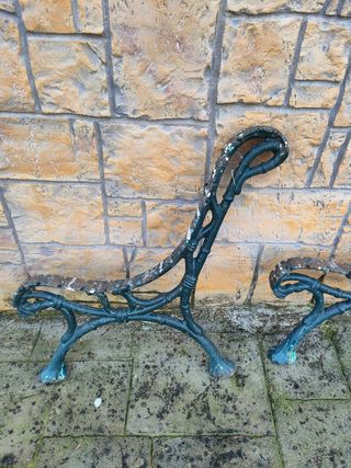 Patas banco de forja macizas para jardín