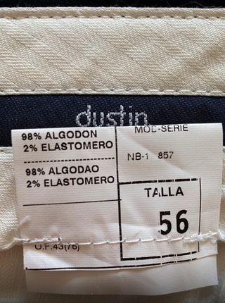 Pantalón de pana Dustin hombre talla 56 azul