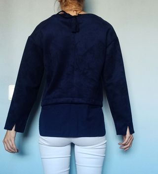 Jersey azul marino antelina Benetton