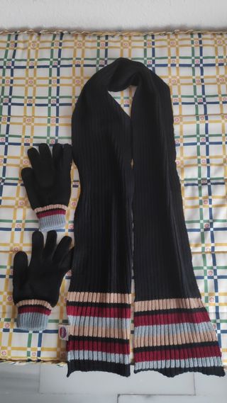 Bufanda y guantes