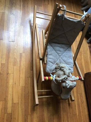 hamaca bebe de madera