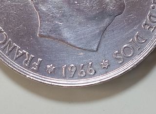 100 pesetas año 1966*67. plata