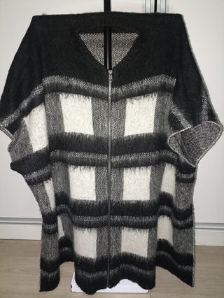 Poncho capa cuadros, S/M