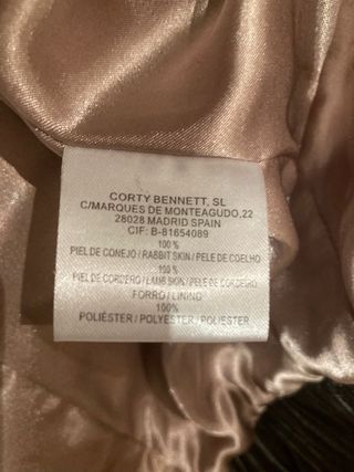 bomber de cuero y pelo de conejo