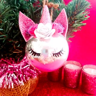 Bola unicornio navidad hogar.