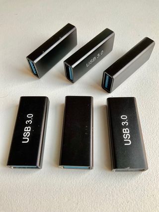 6 Conectores USB 3.0 hembra-hembra 