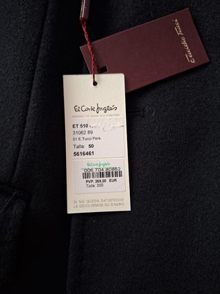 Abrigo vestir caballero. Talla 50