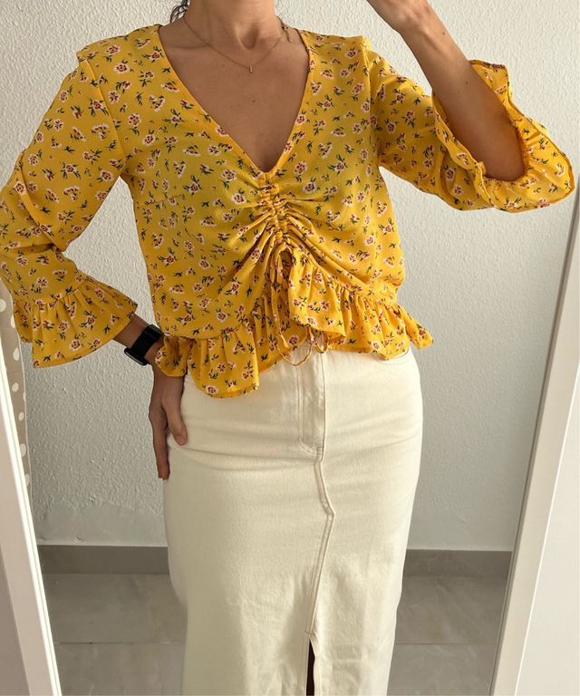 Camisa con volantes de Lefties talla S