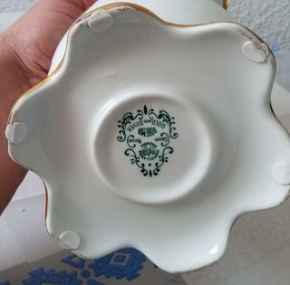 Porcelain vase Bohemia gold and silver