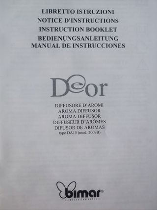 Diffusore aromi con luci cromatiche - Bimar DA15