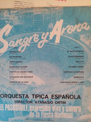 Lote discos de vinilo tangos y pasodoble