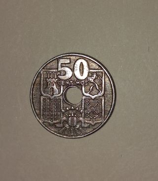 Moneda 50 céntimos 1949