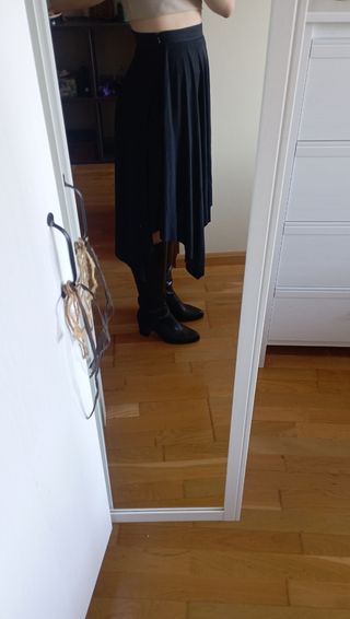 Falda picos negra Zara