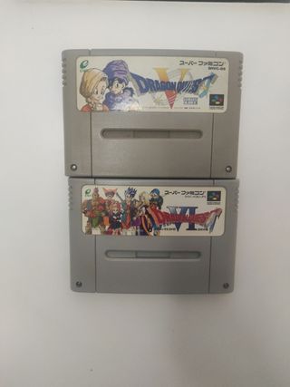 Lote Dragon Quest V y VI SNES NTSC