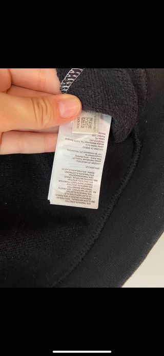 Sudadera Adidas con capucha negra y blanca talla S