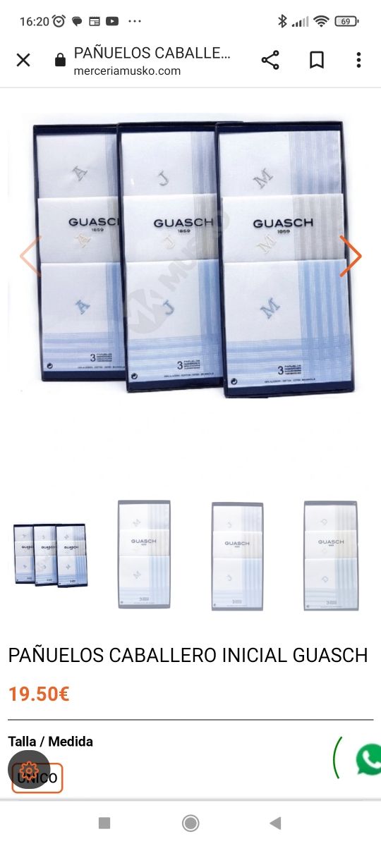 Pañuelos de bolsillo, hombre... 🎁