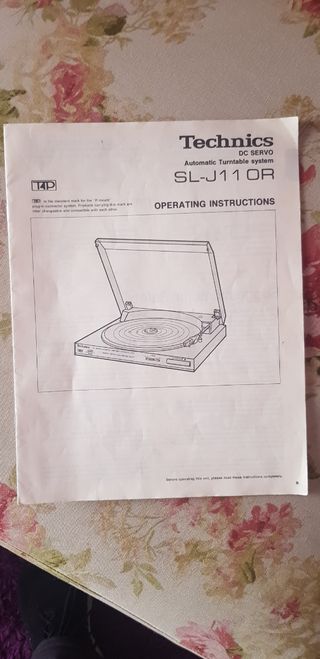 Manual tocadiscos technics