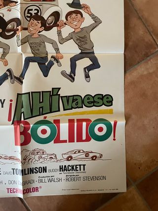 Cartel original Herbie Ahí va ese bólido