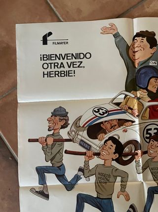 Cartel original Herbie Ahí va ese bólido