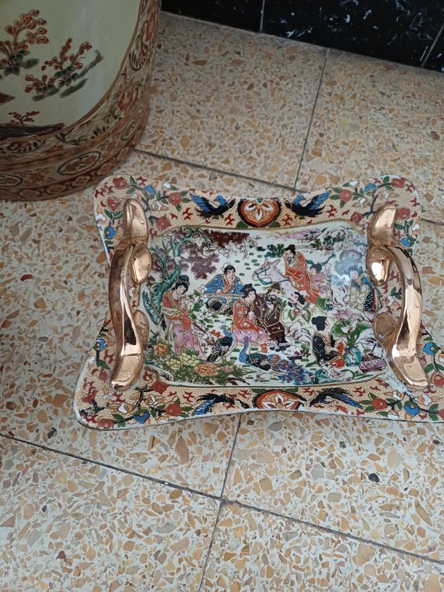 Grande vaso alto 91 cm + vasetto piccolo e fruttiera