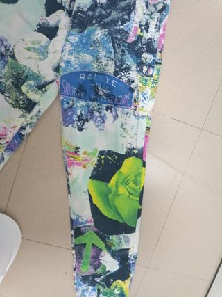 Pantalones elásticos bandas couture