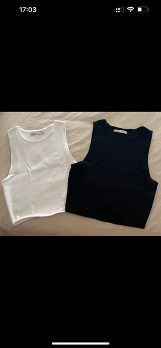 Crop top sin mangas Pull&Bear 2 unidades
