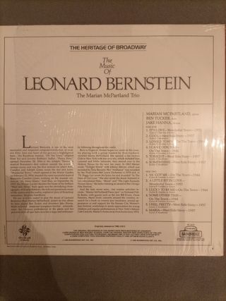 Vinile The Marian McPartland Trio Leonard Bernstei