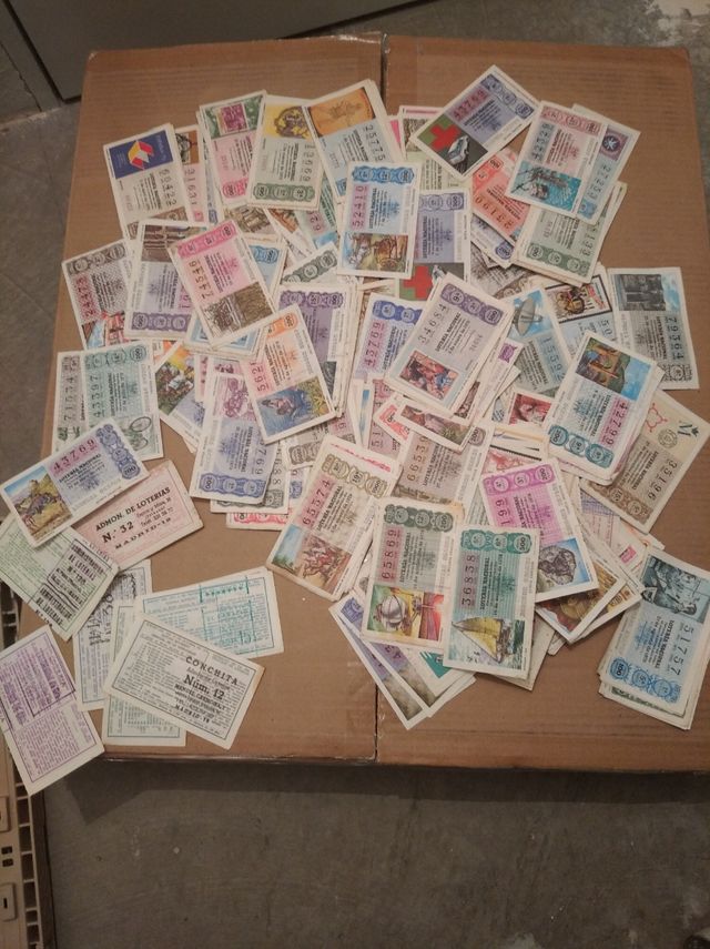 Décimos lotería antiguos