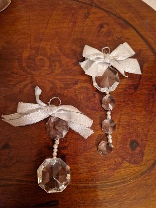 Set 3 pezzi addobbi natalizi cristallo