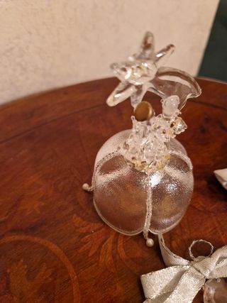 Set 3 pezzi addobbi natalizi cristallo