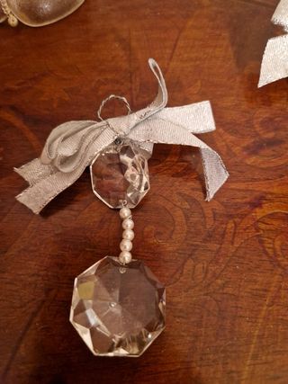 Set 3 pezzi addobbi natalizi cristallo