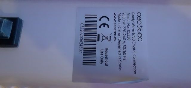 Placa de cerámica cecotec readywarm