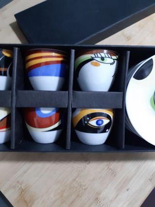 Juego Café 6 tazas + platos a estrenar