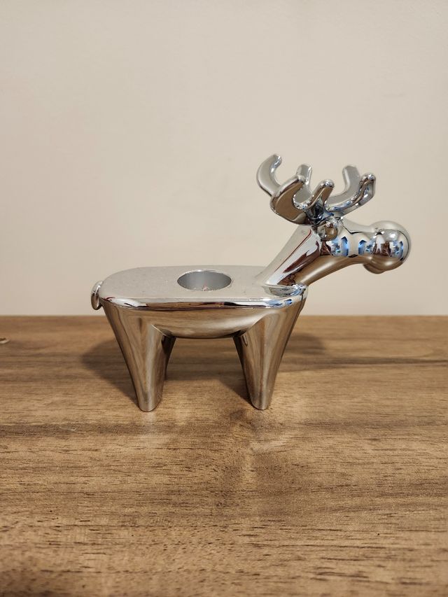 Candelabros de acero inoxidable de reno