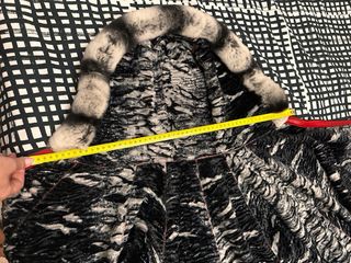 Abrigo poncho de piel natural nuevo navideño