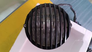 Conjunto de Faro del y tras do mcicleta