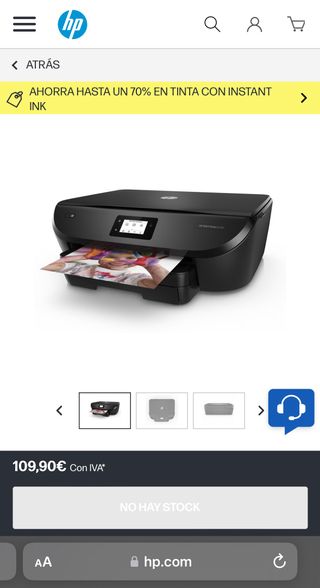 Impressora HP Envy Photo 6230 pantalla trencada