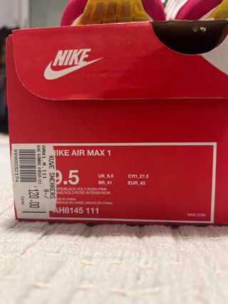 Nike Air Max 1 (Bolt/Rush Pink)