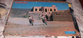 Poster la "paris - dakar" moto