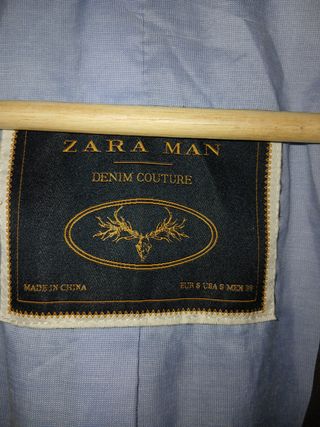 Cazadora Zara Man Denim Couture. Talla 2. Perfecta