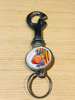 Antiguo llavero naranjito mosqueton