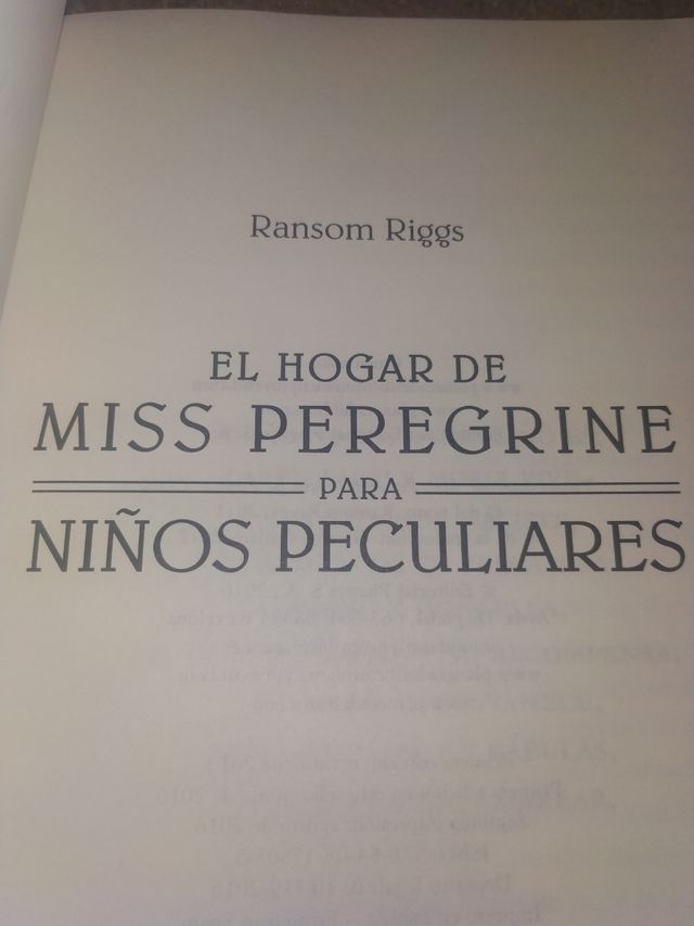 El hogar de Miss Pergrine para niños pec