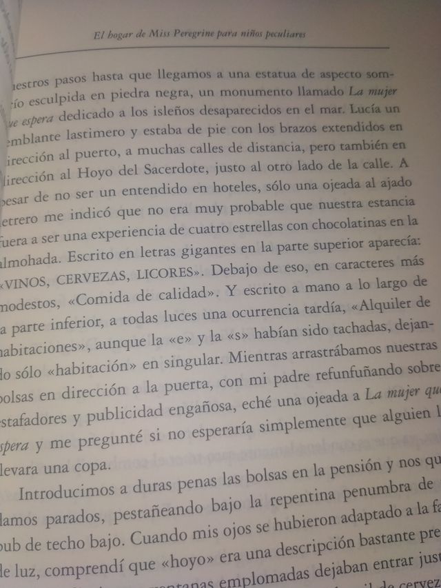 El hogar de Miss Pergrine para niños pec