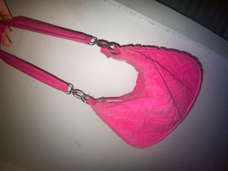 bolso rosa terciopelo