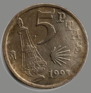5 PESETAS AÑO 1993